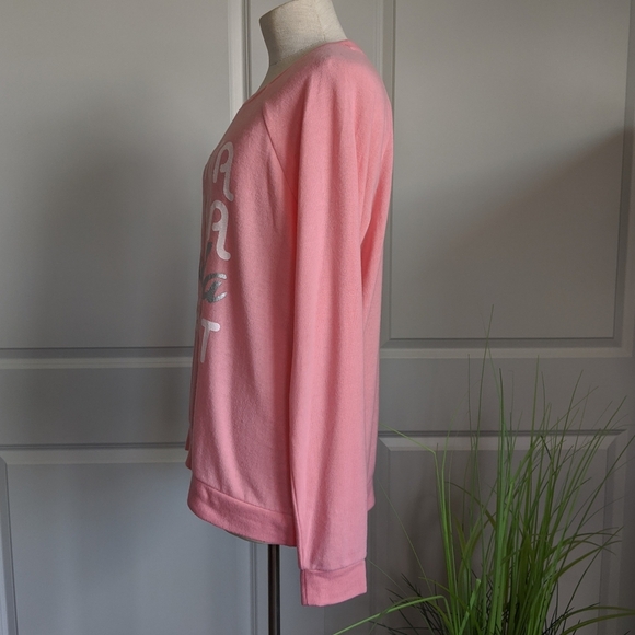 PJ Salvage Pullover Lounge Top Fiesta Siesta Tequila Long Sleeve Pink L NWT - Picture 7 of 12